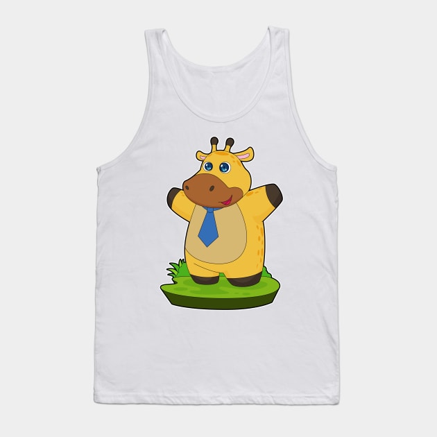 Giraffe Gentleman Necktie Tank Top by Markus Schnabel